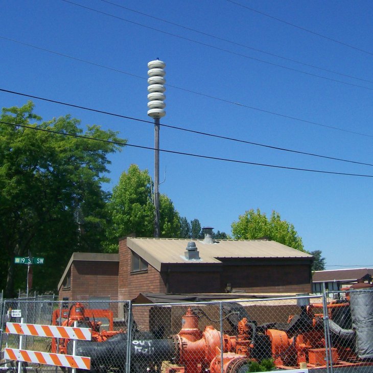 Volcano warning siren Puyallup, Washington